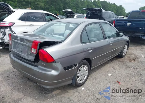 2004 Honda Civic Lx from USA, damaged, VIN 1HGES15654L013559